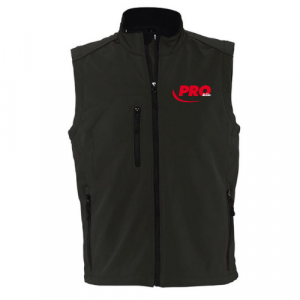 SOFTSHELL SANS MANCHE RALLYE HOMME NOIRE PRO&CIE