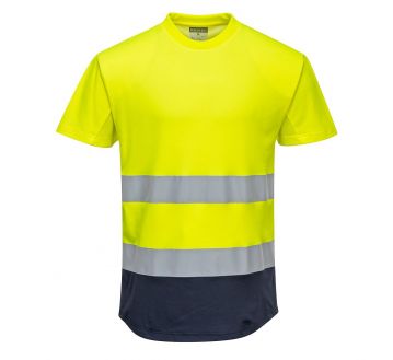 TEE-SHIRT HAUTE VISIBILITE RESPIRANT BI-COLORE C395 orange portwest