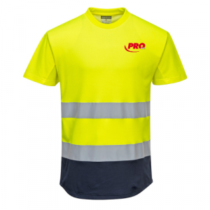 TEE SHIRT HAUTE VISIBILITE RESPIRANT BI-COLORE PRO&CIE