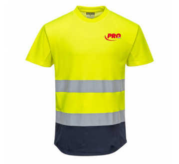 TEE SHIRT HAUTE VISIBILITE RESPIRANT BI-COLORE PRO&CIE