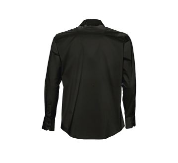 CHEMISE BRIGHTON HOMME 17000 NOIR DOS - SOL'S